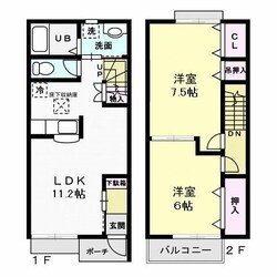 サニーヒル東前　Ｃ棟の物件間取画像